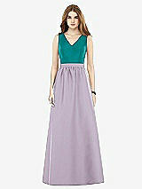 Front View Thumbnail - Lilac Haze & Jade Alfred Sung Bridesmaid Dress D752