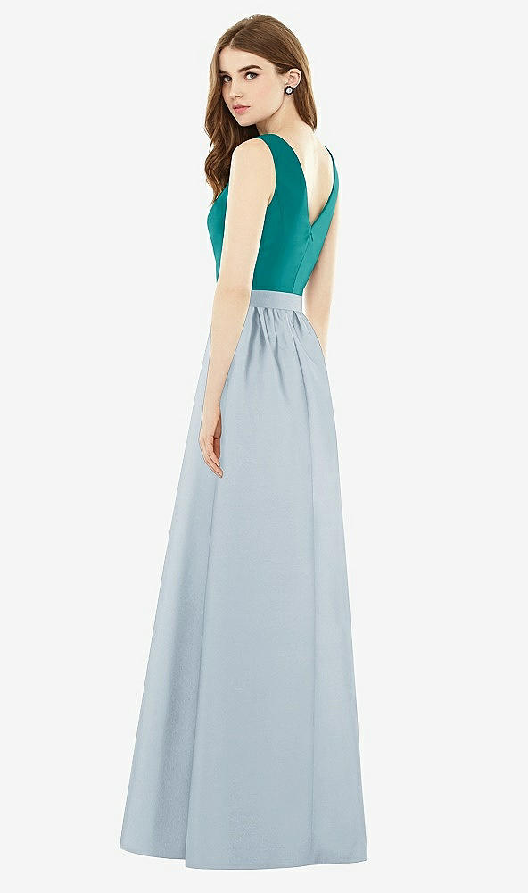 Back View - Mist & Jade Alfred Sung Bridesmaid Dress D752