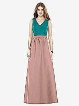 Front View Thumbnail - Neu Nude & Jade Alfred Sung Bridesmaid Dress D752