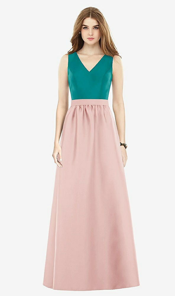 Front View - Rose & Jade Alfred Sung Bridesmaid Dress D752