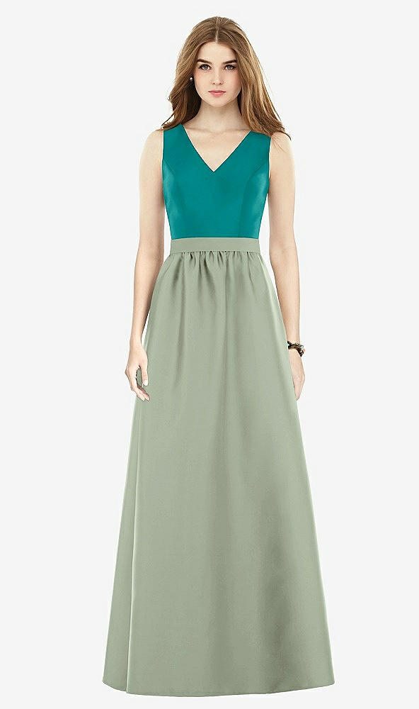 Front View - Sage & Jade Alfred Sung Bridesmaid Dress D752
