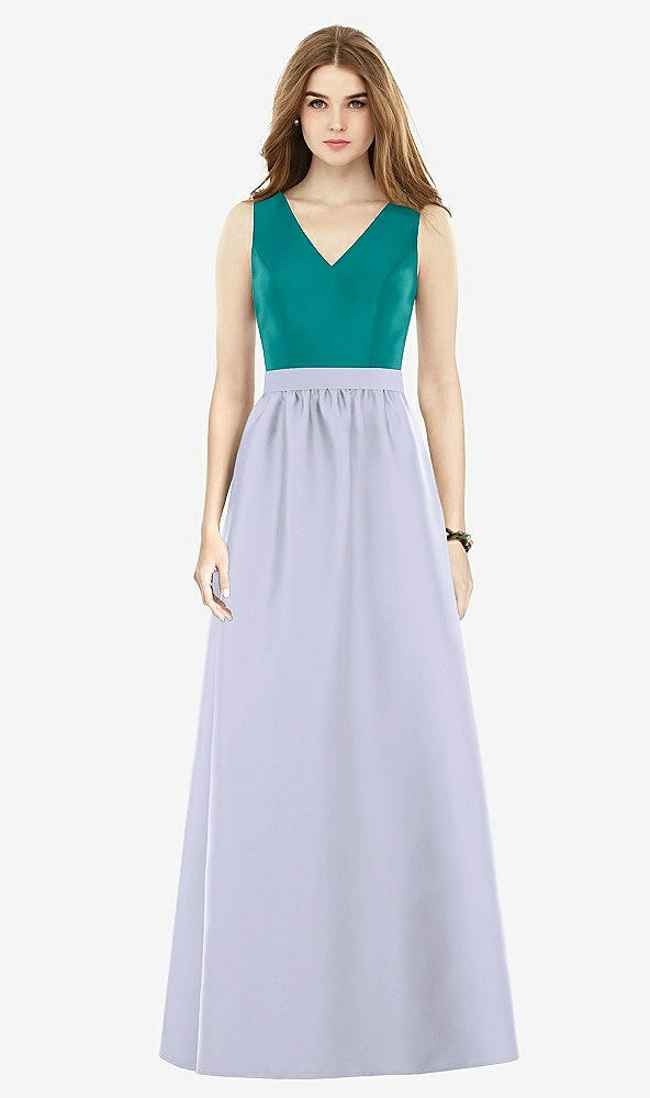 Front View - Silver Dove & Jade Alfred Sung Bridesmaid Dress D752