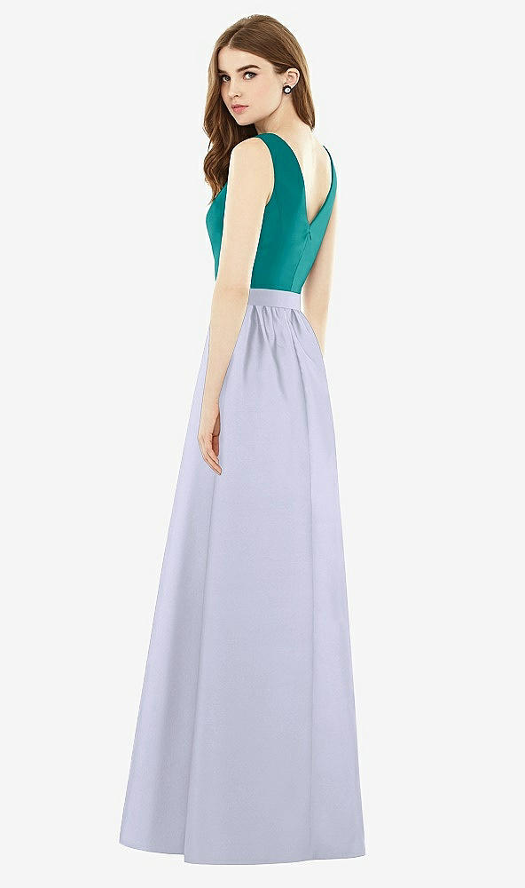 Back View - Silver Dove & Jade Alfred Sung Bridesmaid Dress D752