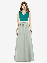 Front View Thumbnail - Willow Green & Jade Alfred Sung Bridesmaid Dress D752
