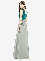 Rear View Thumbnail - Willow Green & Jade Alfred Sung Bridesmaid Dress D752