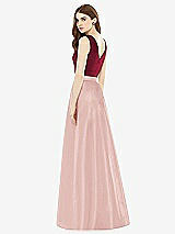 Rear View Thumbnail - Rose & Burgundy Alfred Sung Bridesmaid Dress D753