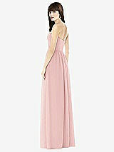 Rear View Thumbnail - Rose Sweeheart Chiffon Natural Waist Dress