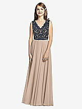 Front View Thumbnail - Topaz & Midnight Navy Dessy Collection Junior Bridesmaid Dress JR542