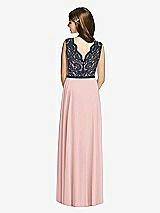 Rear View Thumbnail - Rose & Midnight Navy Dessy Collection Junior Bridesmaid Dress JR542
