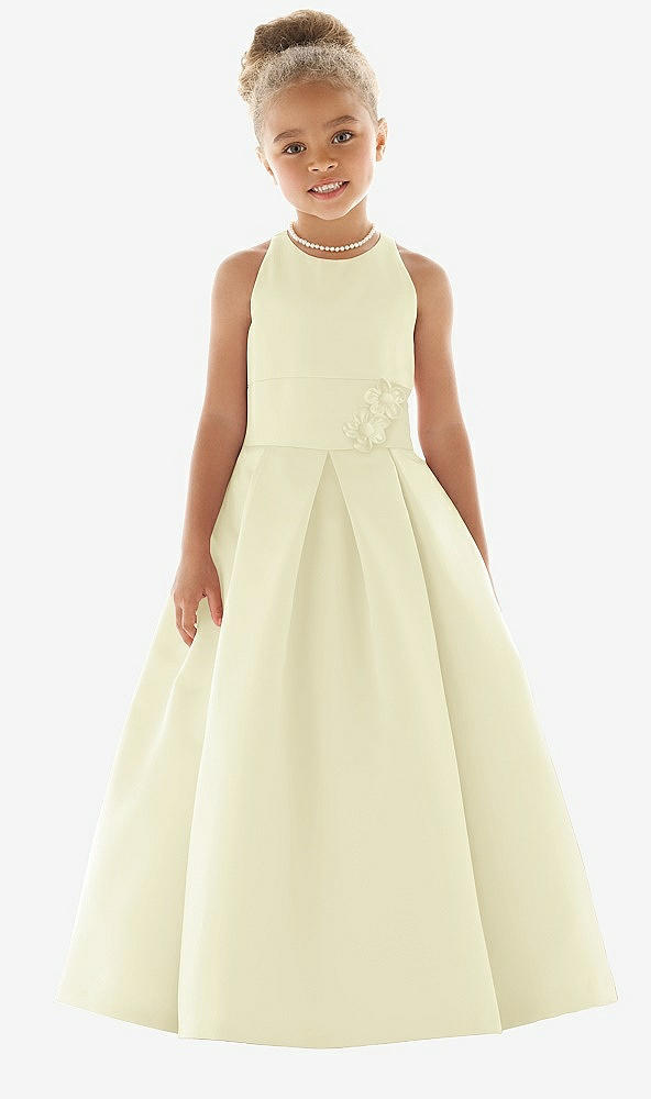 Front View - Butter Yellow Flower Girl Dress FL4059