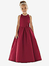 Front View Thumbnail - Burgundy Flower Girl Dress FL4059