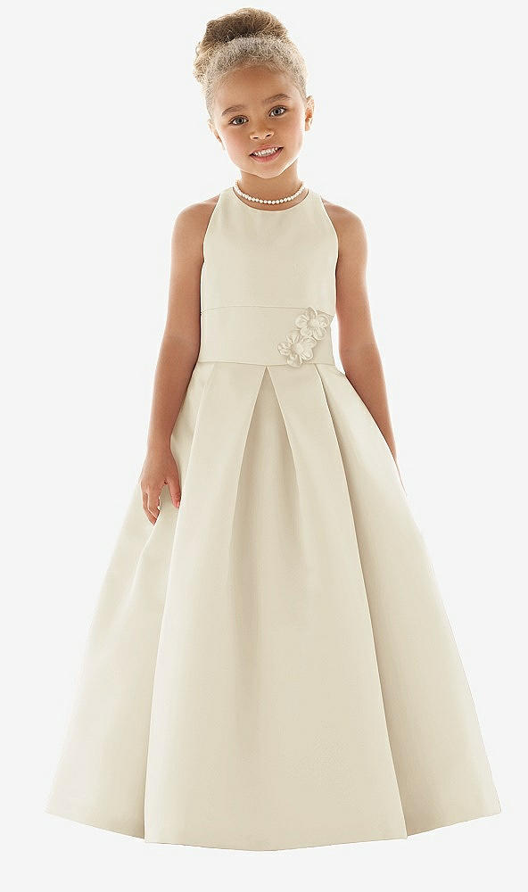 Front View - Champagne Flower Girl Dress FL4059