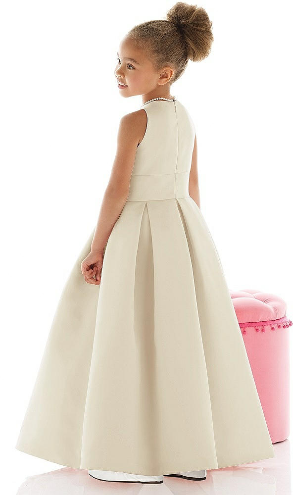 Back View - Champagne Flower Girl Dress FL4059