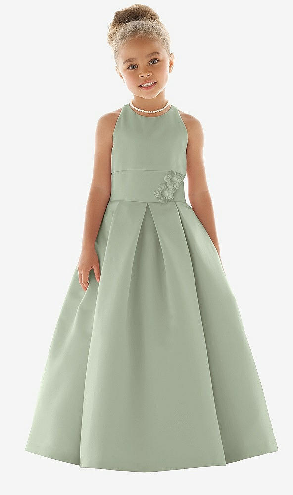 Front View - Sage Flower Girl Dress FL4059