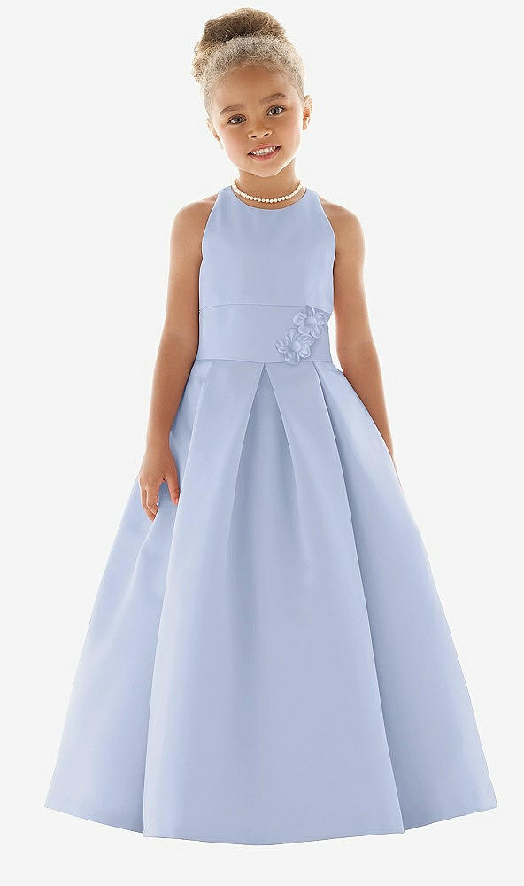 Front View - Sky Blue Flower Girl Dress FL4059