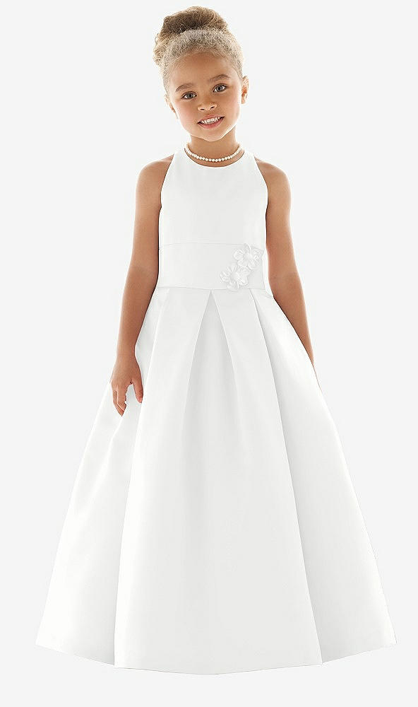 Front View - White Flower Girl Dress FL4059