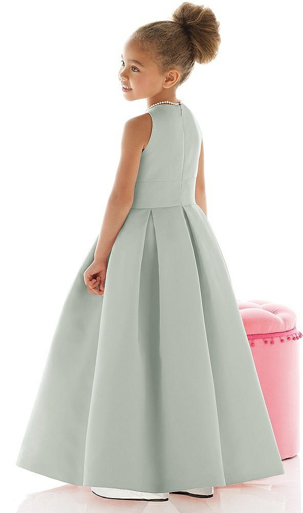 Back View - Willow Green Flower Girl Dress FL4059