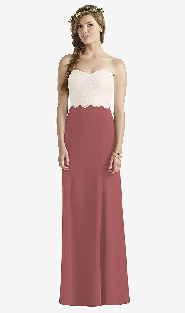 Front View - English Rose & Ivory Social Bridesmaids Dress 8191