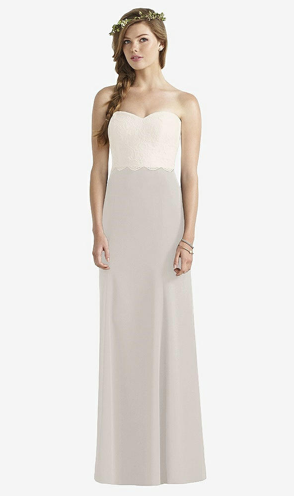 Front View - Oyster & Ivory Social Bridesmaids Dress 8191
