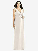 Front View Thumbnail - Ivory Sleeveless Satin Twill Maternity Dress