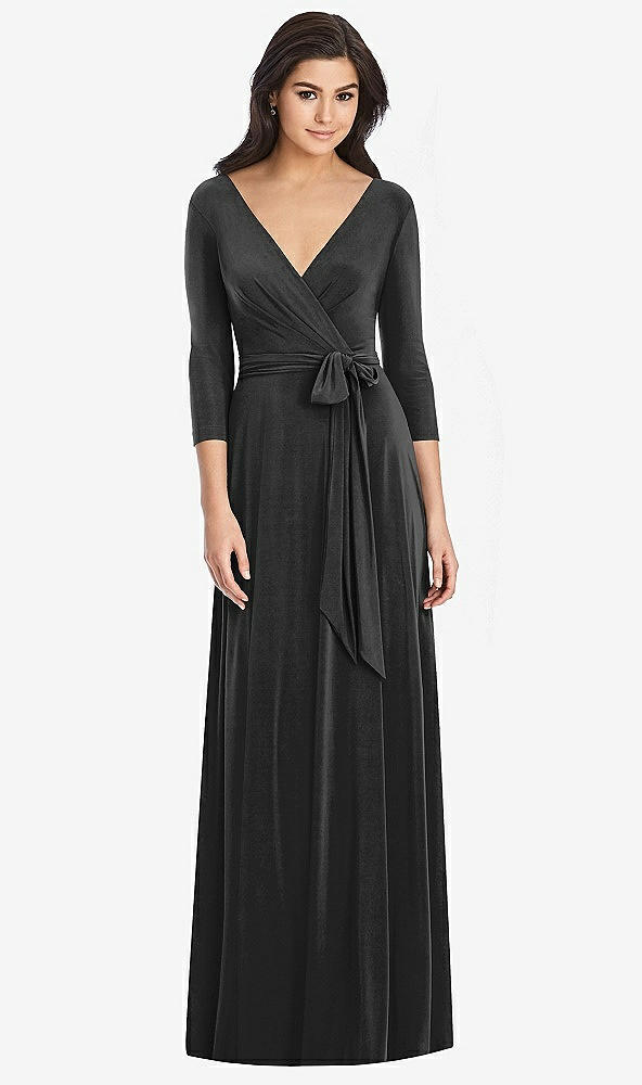 Front View - Black Dessy Collection Bridesmaid Dress 3027