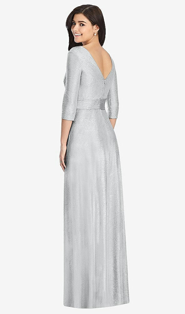 Back View - Silver Dessy Collection Bridesmaid Dress 3028