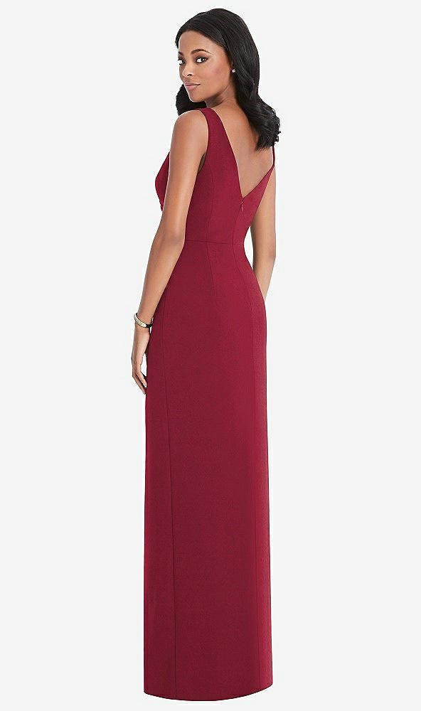 Back View - Burgundy After Six Bridesmaid Dress 6799