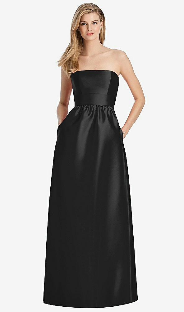 Back View - Black Lela Rose Bridesmaid Dress LR248