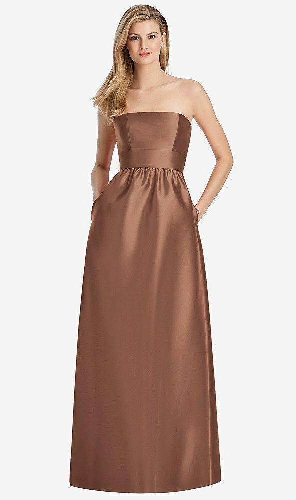 Back View - Cognac Lela Rose Bridesmaid Dress LR248