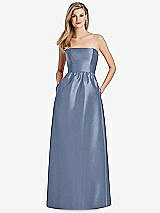 Rear View Thumbnail - Larkspur Blue Lela Rose Bridesmaid Dress LR248