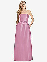 Rear View Thumbnail - Powder Pink Lela Rose Bridesmaid Dress LR248