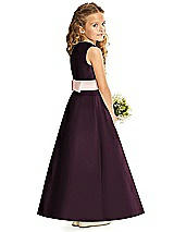 Rear View Thumbnail - Deep Plum & Blush Flower Girl Dress FL4062