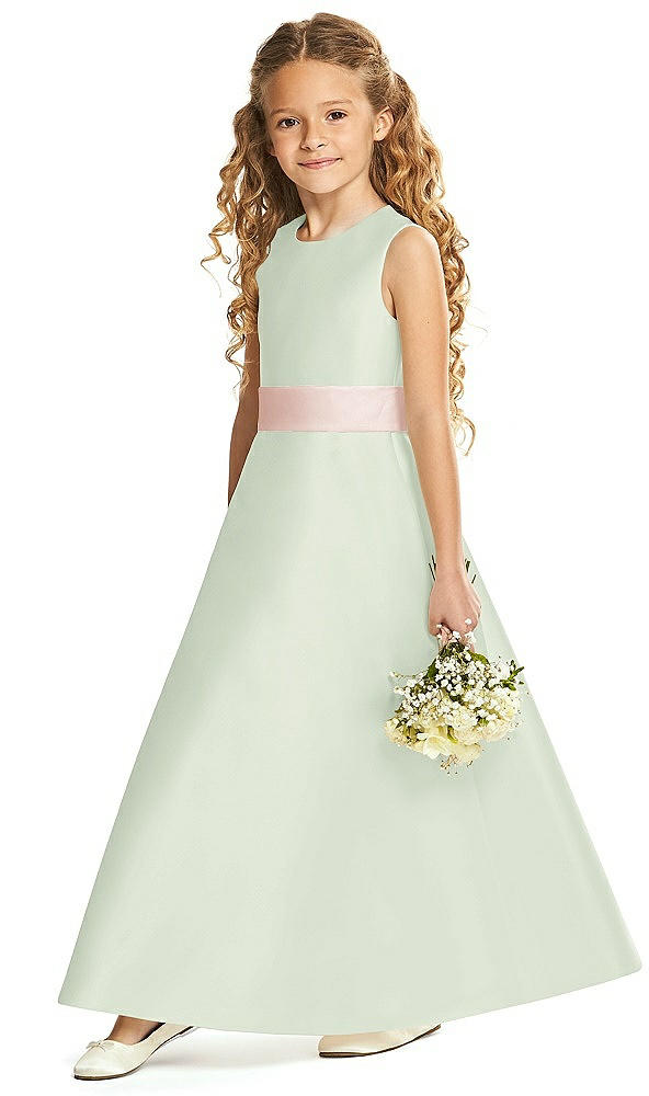 Front View - Mint Green & Blush Flower Girl Dress FL4062