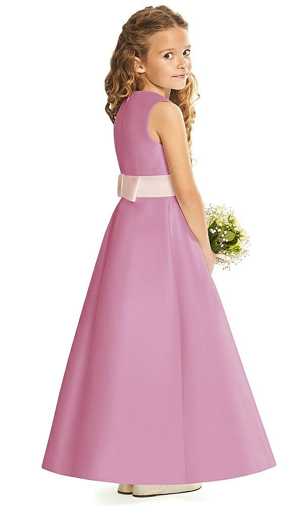 Back View - Powder Pink & Blush Flower Girl Dress FL4062