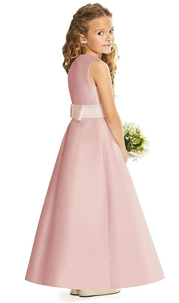 Back View - Rose & Blush Flower Girl Dress FL4062