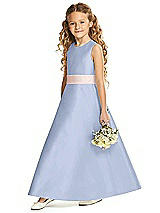 Front View Thumbnail - Sky Blue & Blush Flower Girl Dress FL4062