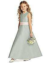 Front View Thumbnail - Willow Green & Blush Flower Girl Dress FL4062