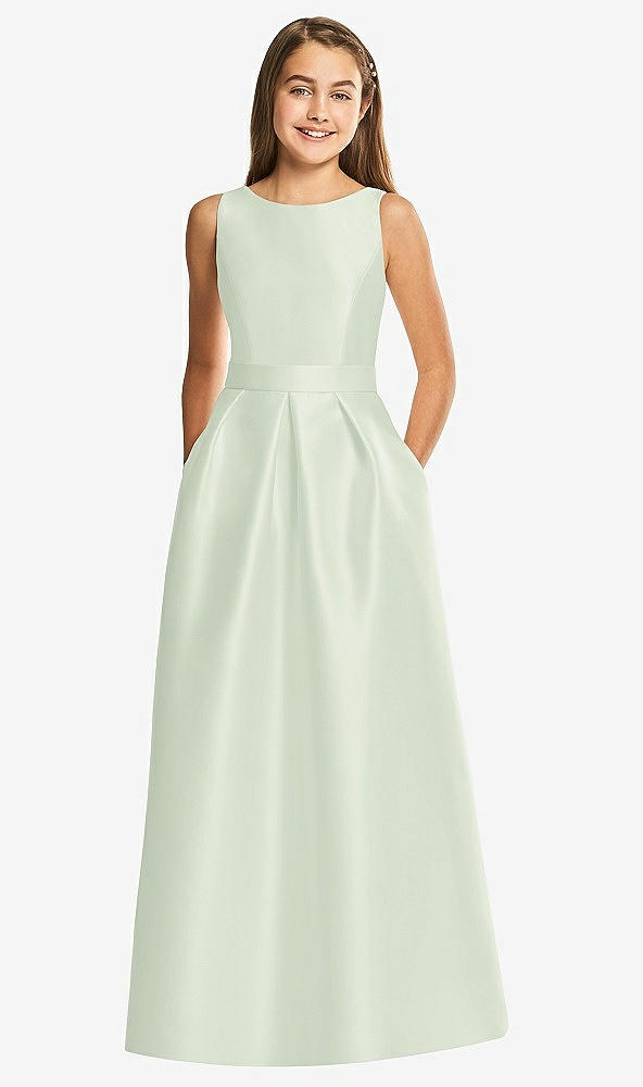 Front View - Mint Green Alfred Sung Junior Bridesmaid Style JR544