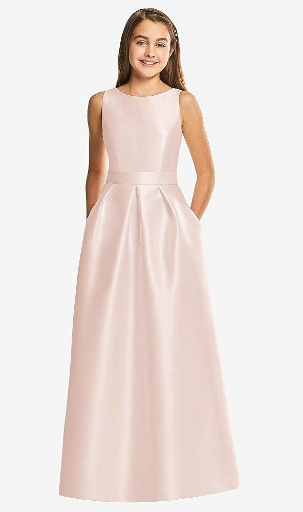 Front View - Blush Alfred Sung Junior Bridesmaid Style JR544