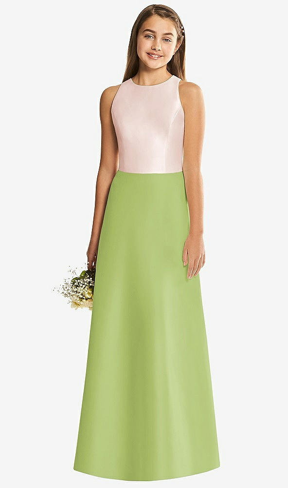 Back View - Mojito & Blush Alfred Sung Junior Bridesmaid Style JR545