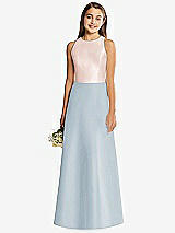 Rear View Thumbnail - Mist & Blush Alfred Sung Junior Bridesmaid Style JR545