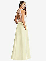 Front View Thumbnail - Butter Yellow & Cameo Alfred Sung Junior Bridesmaid Style JR545