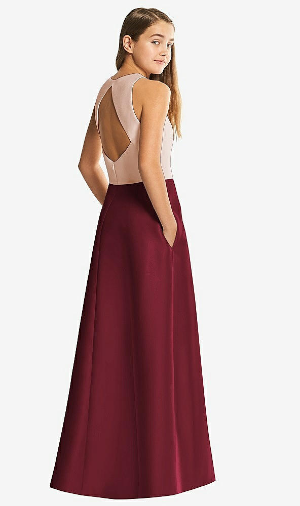 Front View - Cabernet & Cameo Alfred Sung Junior Bridesmaid Style JR545