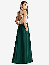 Front View Thumbnail - Evergreen & Cameo Alfred Sung Junior Bridesmaid Style JR545