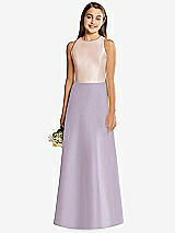 Rear View Thumbnail - Lilac Haze & Cameo Alfred Sung Junior Bridesmaid Style JR545