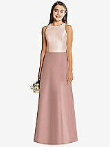 Rear View Thumbnail - Neu Nude & Cameo Alfred Sung Junior Bridesmaid Style JR545