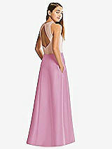 Front View Thumbnail - Powder Pink & Cameo Alfred Sung Junior Bridesmaid Style JR545