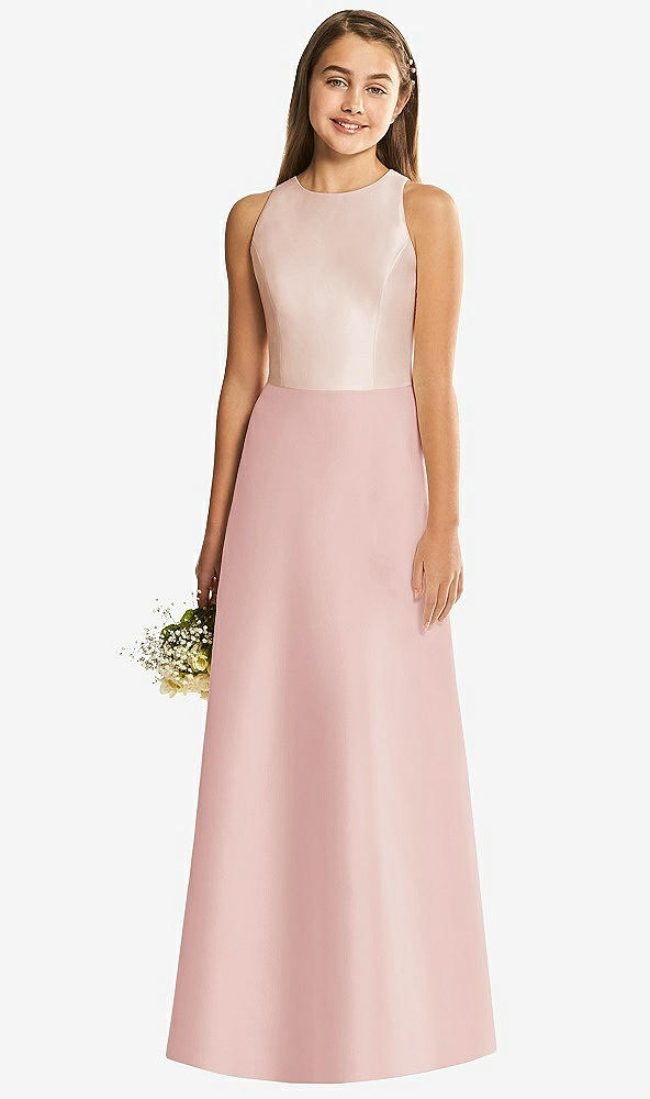 Back View - Rose & Cameo Alfred Sung Junior Bridesmaid Style JR545