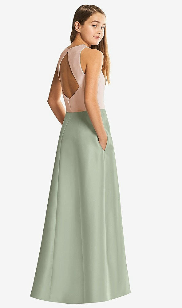 Front View - Sage & Cameo Alfred Sung Junior Bridesmaid Style JR545