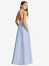 Front View Thumbnail - Sky Blue & Cameo Alfred Sung Junior Bridesmaid Style JR545